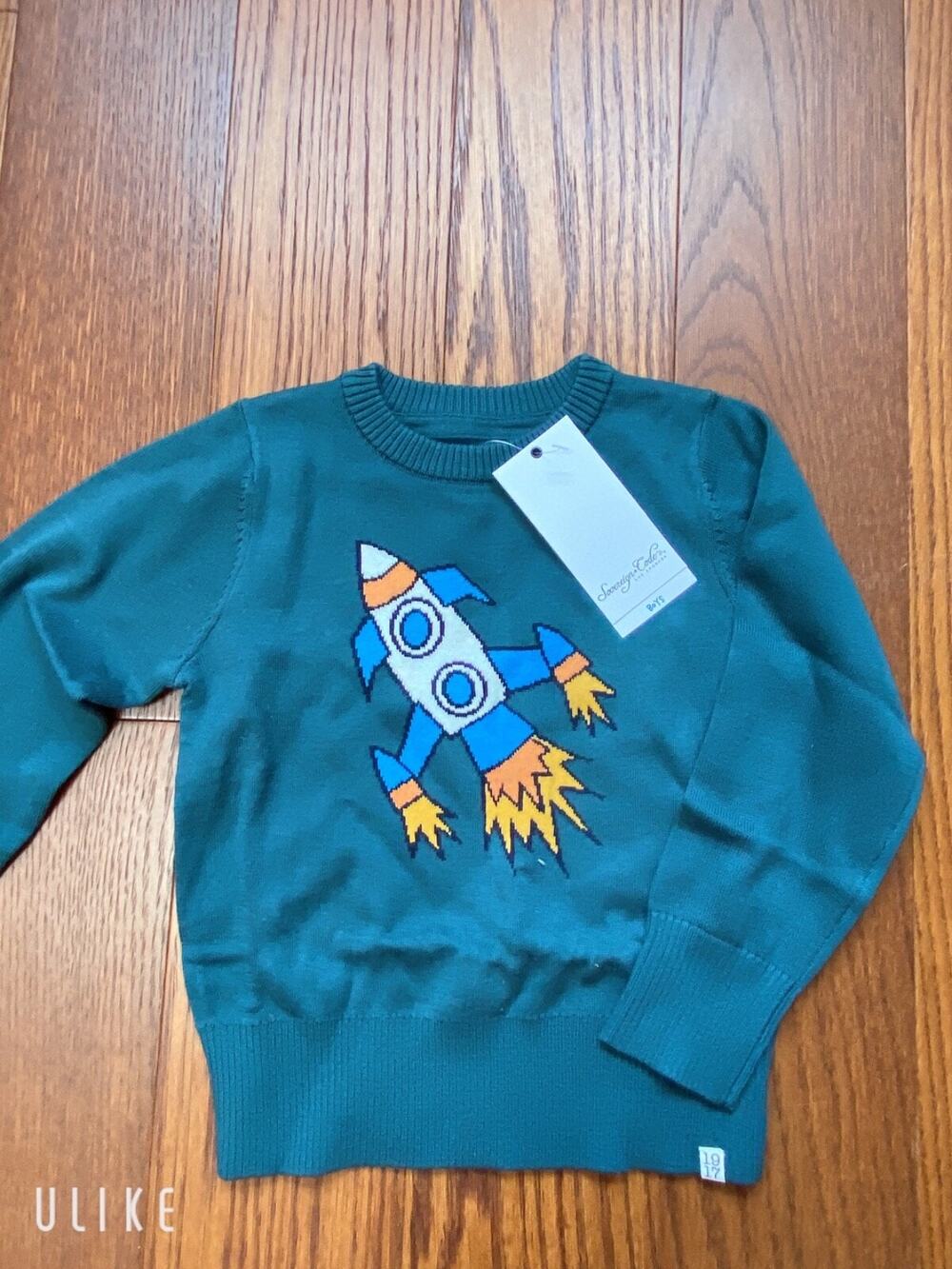 SOVEREIGN CODE Sweatshirt 4 ROCKET Dark Green Pullover Long Sleeves Cotton Acryl